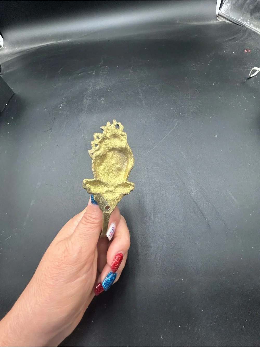 Antique-Style Brass Ship Wall Hook - Gold Finish